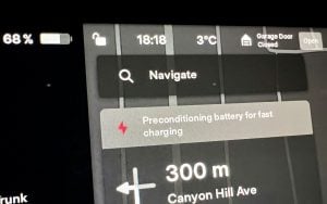 Tesla Preconditioning battery for fast charging